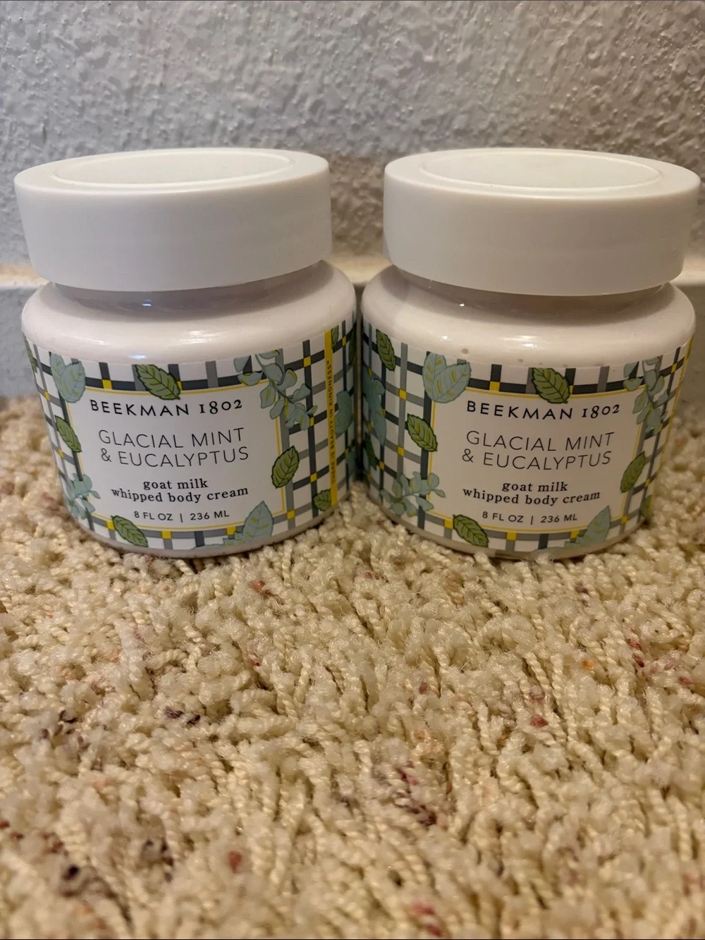 Beekman 1802 Glacial Mint & Eucalyptus Whipped Body Cream - White (Duo)